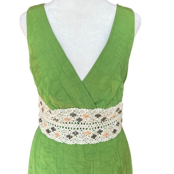 KAY UNGER Green Crochet Mini Dress - Picture 2 of 5